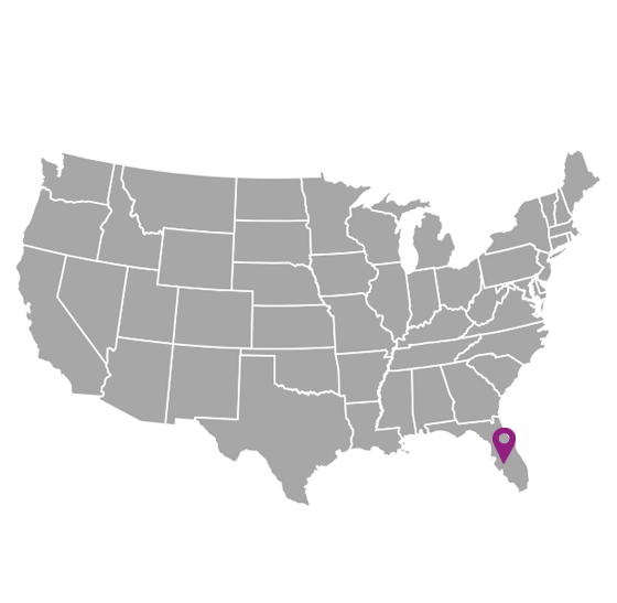 USA Map with Dorym Store Points